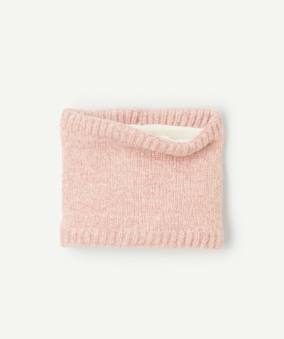 CategoryModel (8824929026190@714)  - Snood fille en fibres recyclées rose chiné