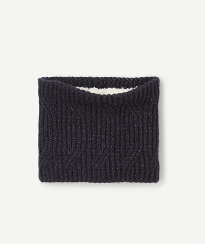 CategoryModel (8824928927886@20)  - Girl's knitted snood in dark blue recycled fibres