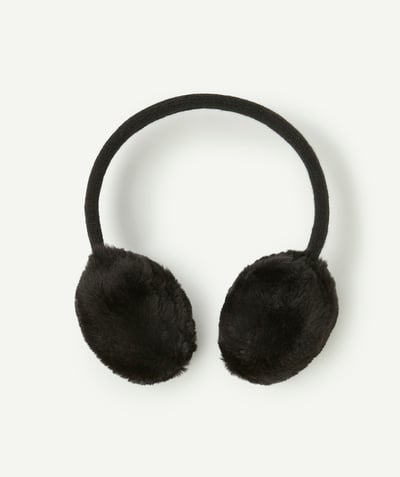 CategoryModel (8824928927886@20)  - Black girl's ear muffs in recycled fiber