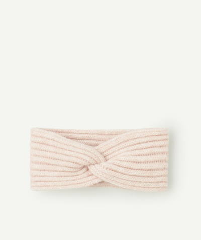 CategoryModel (8821764587662@20967)  - Bandeau tricoté fille en en fibres recyclées rose