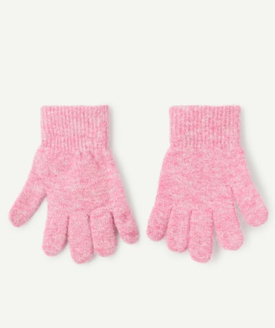 CategoryModel (8824668061838@549)  - Girls' gloves in mottled pink recycled fibers