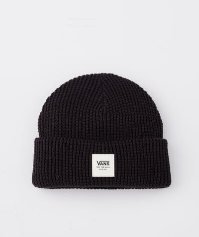 CategoryModel (8821766684814@217)  - Bonnet waffle cuff en tricot noir