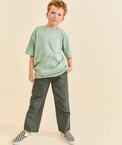 CategoryModel (8825060425870@31853)  - pantalon baggy garçon vert avec poche cargo