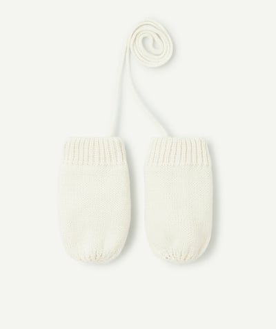 CategoryModel (8826174800014@80)  - Girls' mittens in off-white recycled fiber