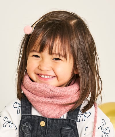 CategoryModel (8825813860494@60)  - Snood bébé fille en fibres recyclées croisé rose