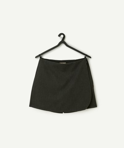 CategoryModel (8821758066830@3323)  - jupe short fille en fibres recyclées gris foncé