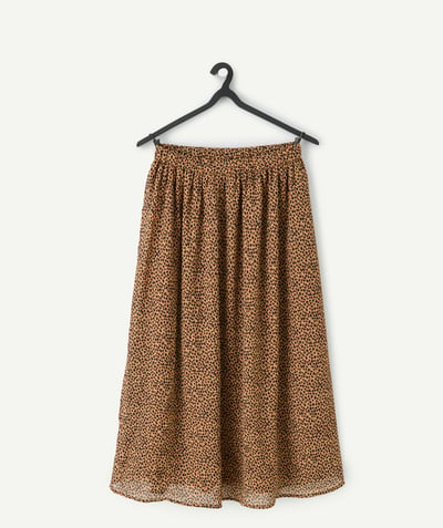 CategoryModel (8824897011854@112)  - brown girl's long skirt with spotted print