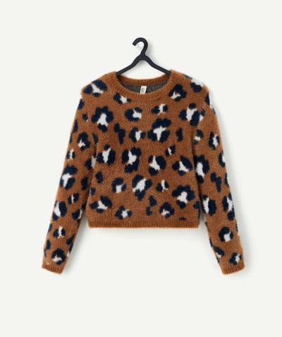 CategoryModel (8824667734158@183)  - long-sleeved leopard print sweater for girls in recycled fibers