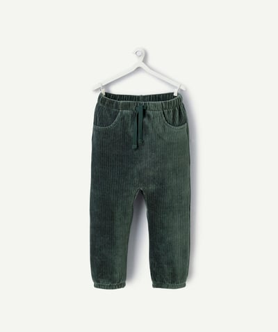 CategoryModel (8821752889486@5650)  - Green corduroy baby boy sarouel pants