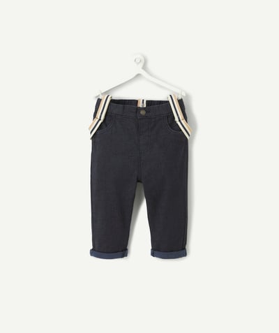 CategoryModel (8824928927886@20)  - baby boy blue sarouel pants with gripper straps