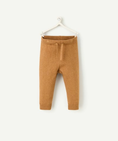 CategoryModel (8824896848014@10)  - baby boy knit jogging pants in brown recycled fibers