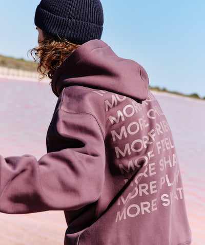 CategoryModel (8821766258830@3455)  - Sweat à capuche garçon en fibres recyclées bordeaux