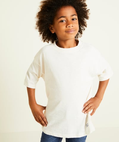 CategoryModel (8821761441934@2249)  - boy's short-sleeved t-shirt in ecru organic cotton