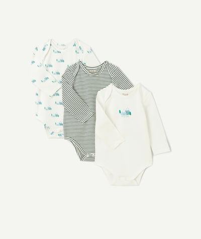 CategoryModel (8821750988942@2142)  - LOT DE 3 BODIES BÉBÉ EN COTON BIO THEME MONTAGNE