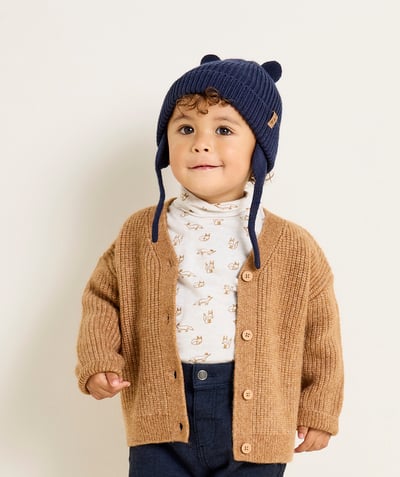 CategoryModel (8821755248782@755)  - gilet en tricot bébé garçon en fibres recyclées camel