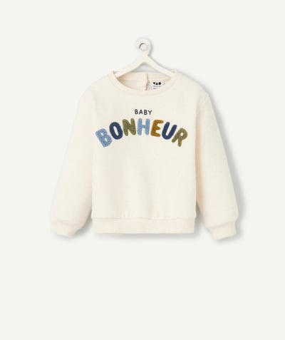 CategoryModel (8821752889486@5650)  - Sweat bébé garçon écru écritures brodées