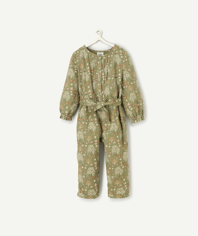 CategoryModel (8821752627342@3699)  - baby girl khaki forest print pantsuit