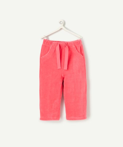 CategoryModel (8821752627342@3684)  - Girl's pants in pink ribbed recycled fibers