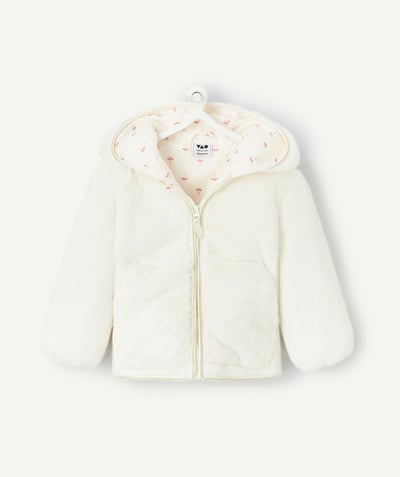 CategoryModel (8824667504782@130)  - Cardigan bébé fille en fibres recyclées blanc tout doux