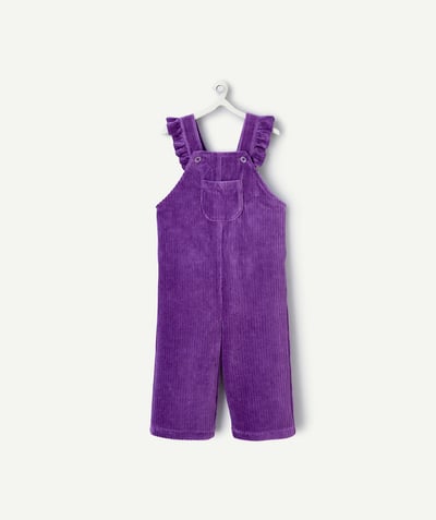 CategoryModel (8824928960654@266)  - Baby girl dungarees in purple recycled fibers with ruffles