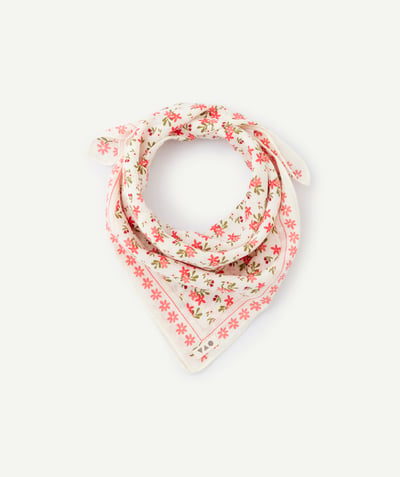 CategoryModel (8824896848014@10)  - foulard bébé fille en coton imprimé fleuri rose