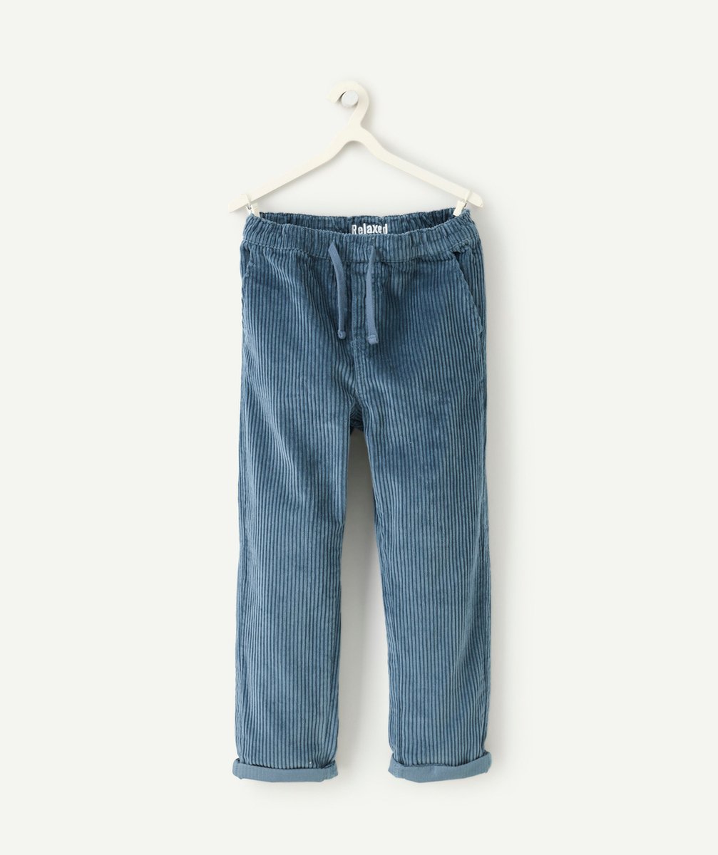   - Boy's pants in recycled corduroy, blue