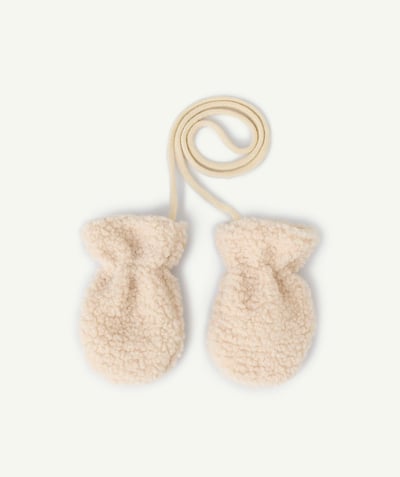 CategoryModel (8821756067982@183)  - Moufles bébé garçon en bouclette crème