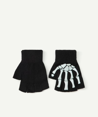 CategoryModel (8824928927886@20)  - Black skeleton mittens for boys