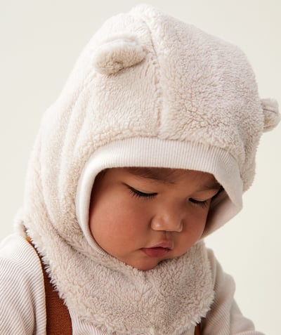 CategoryModel (8821755838606@31942)  - Bonnet bébé garçon en polaire beige oreilles d'ourson