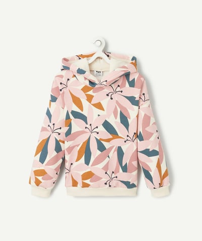 CategoryModel (8821759639694@6248)  - Sweat fille à capuche imprimé floral