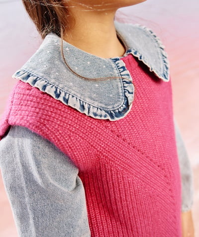 CategoryModel (8821761573006@30866)  - Girl's recycled-fiber sleeveless sweater in fuchsia