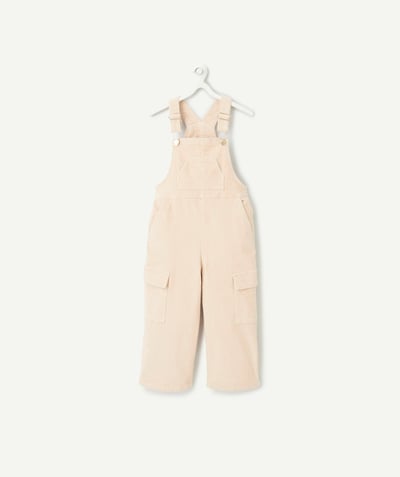 CategoryModel (8824929026190@714)  - beige corduroy girl's wideleg dungarees with pockets