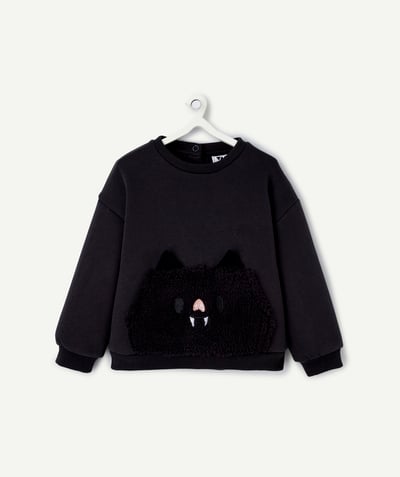 CategoryModel (8821752889486@5611)  - Sweat bébé garçon noir en fibres recyclées motif chauve-souris