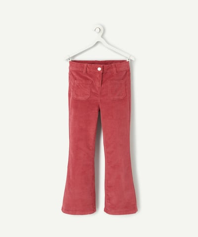 CategoryModel (8821764587662@20967)  - pantalon flared fille en fibres recyclées en velours côtelé bordeaux