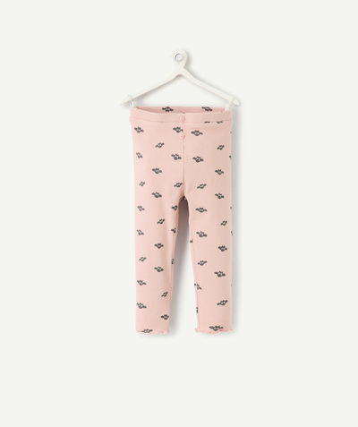 CategoryModel (8821753217166@5805)  - Legging bébé fille en fibres recyclées rose avec chauves-souris