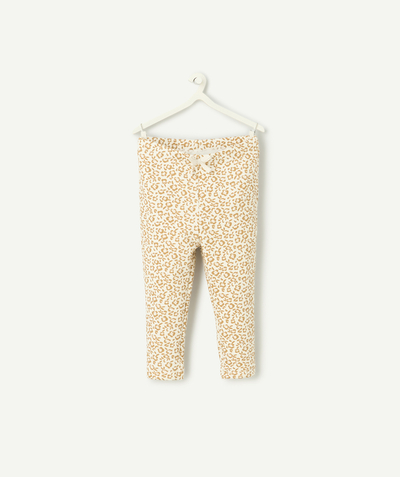 CategoryModel (8824928960654@266)  - legging bébé fille en fibres recyclées imprimé fleuri marron et rose