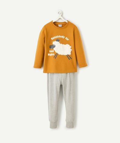 CategoryModel (8821762326670@282)  - Boy's long pyjamas in mustard and sheep organic cotton