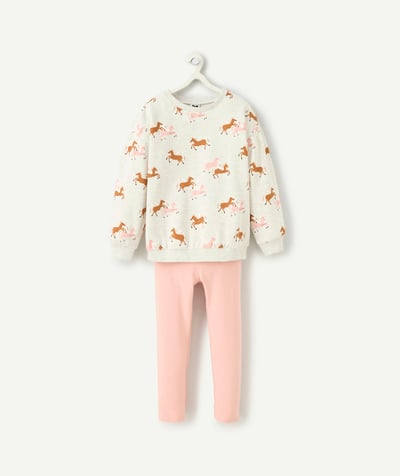 CategoryModel (8824928927886@20)  - Girl's long-sleeved horse and pink pyjamas