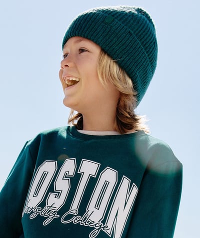 CategoryModel (8821761573006@30866)  - girl's beanie in fir green recycled fiber