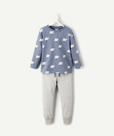 CategoryModel (8826403881102@253)  - Long bear-print pyjamas for boys in recycled fibres