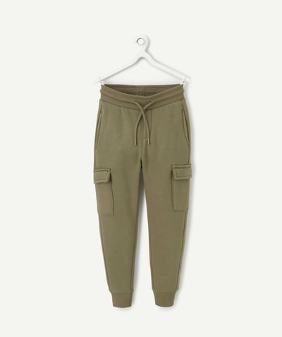 CategoryModel (8821764948110@1836)  - pantalon jogging cargo garçon en fibres recyclées vert kaki