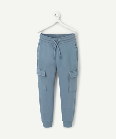 CategoryModel (8821761507470@9356)  - pantalon de jogging cargo garçon en fibres recyclées bleu