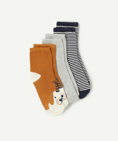 CategoryModel (8821762490510@796)  - Lot de 3 chaussettes garçon motifs fun en coton bio