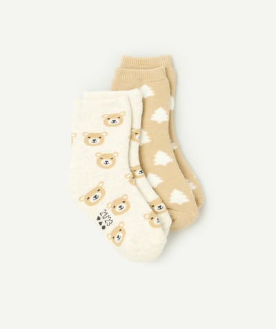 CategoryModel (8821755838606@31942)  - lot de 2 paires de chaussettes chaudes bébé garçon sapin et ourson