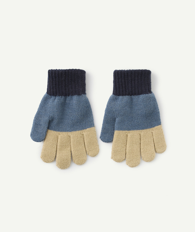 CategoryModel (8821763899534@1339)  - gants en laine garçon en fibres recyclées tricolore