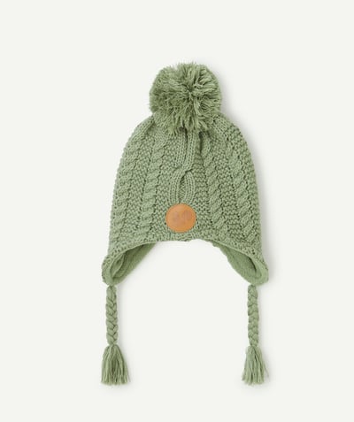 CategoryModel (8821752889486@5584)  - Bonnet péruvien bébé garçon vert avec pompon