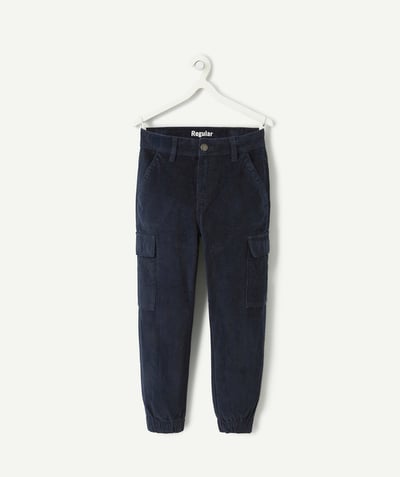 CategoryModel (8824928993422@14)  - Navy blue ribbed pants for boys