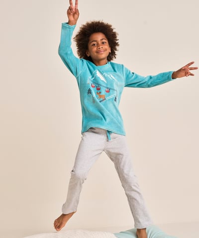 CategoryModel (8826403881102@256)  - Soft ski-themed boy's long pyjamas