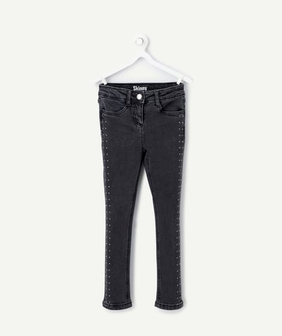 CategoryModel (8821761573006@30866)  - pantalon skinny fille en denim low impact noir avec strass