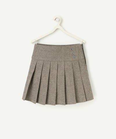 CategoryModel (8821758918798@1068)  - jupe fille en fibres recyclées grise en pied de poule